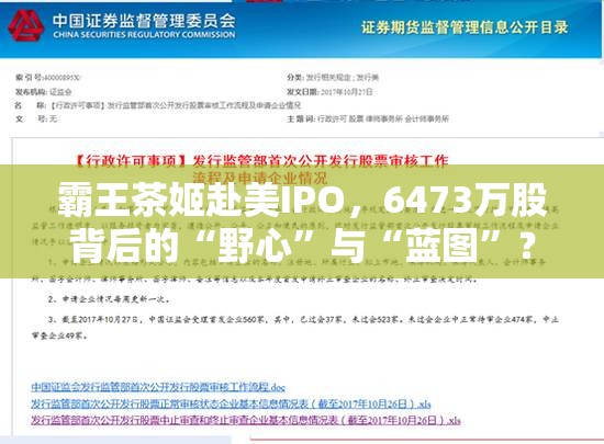 霸王茶姬赴美IPO，6473万股背后的“野心”与“蓝图”？