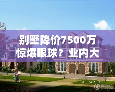 别墅降价7500万出售?业内回应