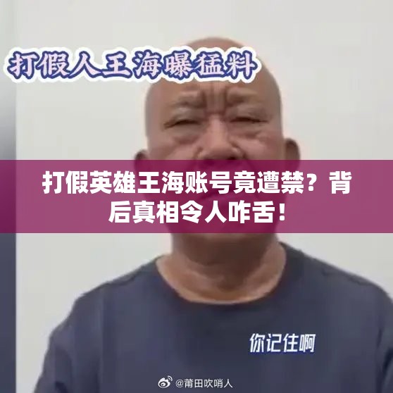 打假人王海账号被禁止关注